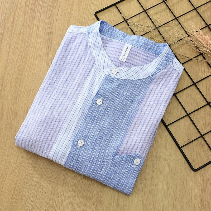 LinenEdge Minimalist Herren Sommer Leinenhemd