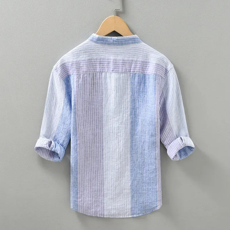 LinenEdge Minimalist Herren Sommer Leinenhemd