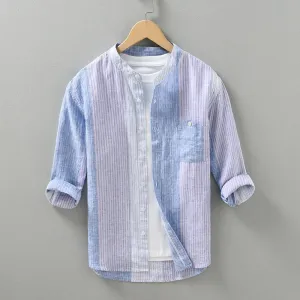 LinenEdge Minimalist Herren Sommer Leinenhemd
