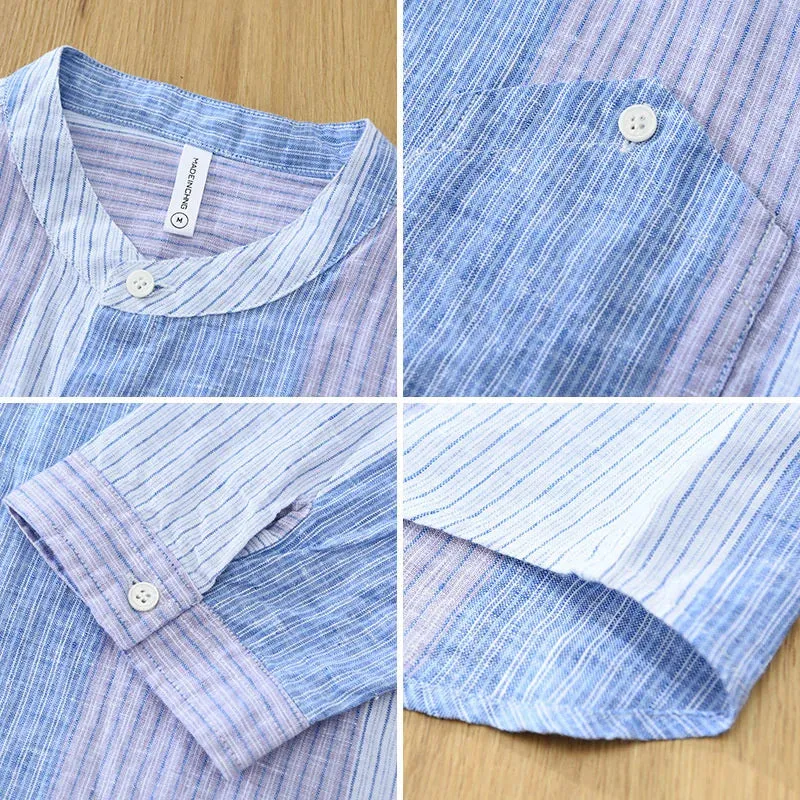 LinenEdge Minimalist Herren Sommer Leinenhemd