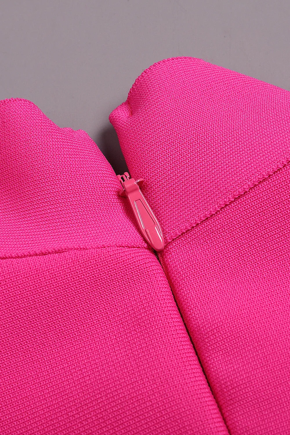 Long Sleeve Hollow Out Mini Bandage Dress In Pink