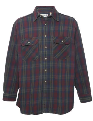 Long Sleeved Checked Shirt - L