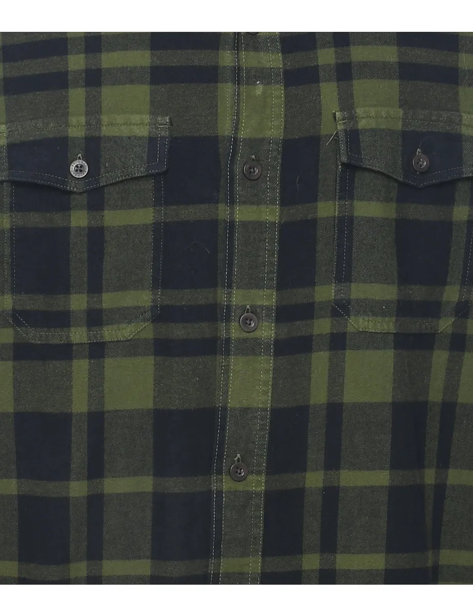 Long Sleeved Checked Shirt - L
