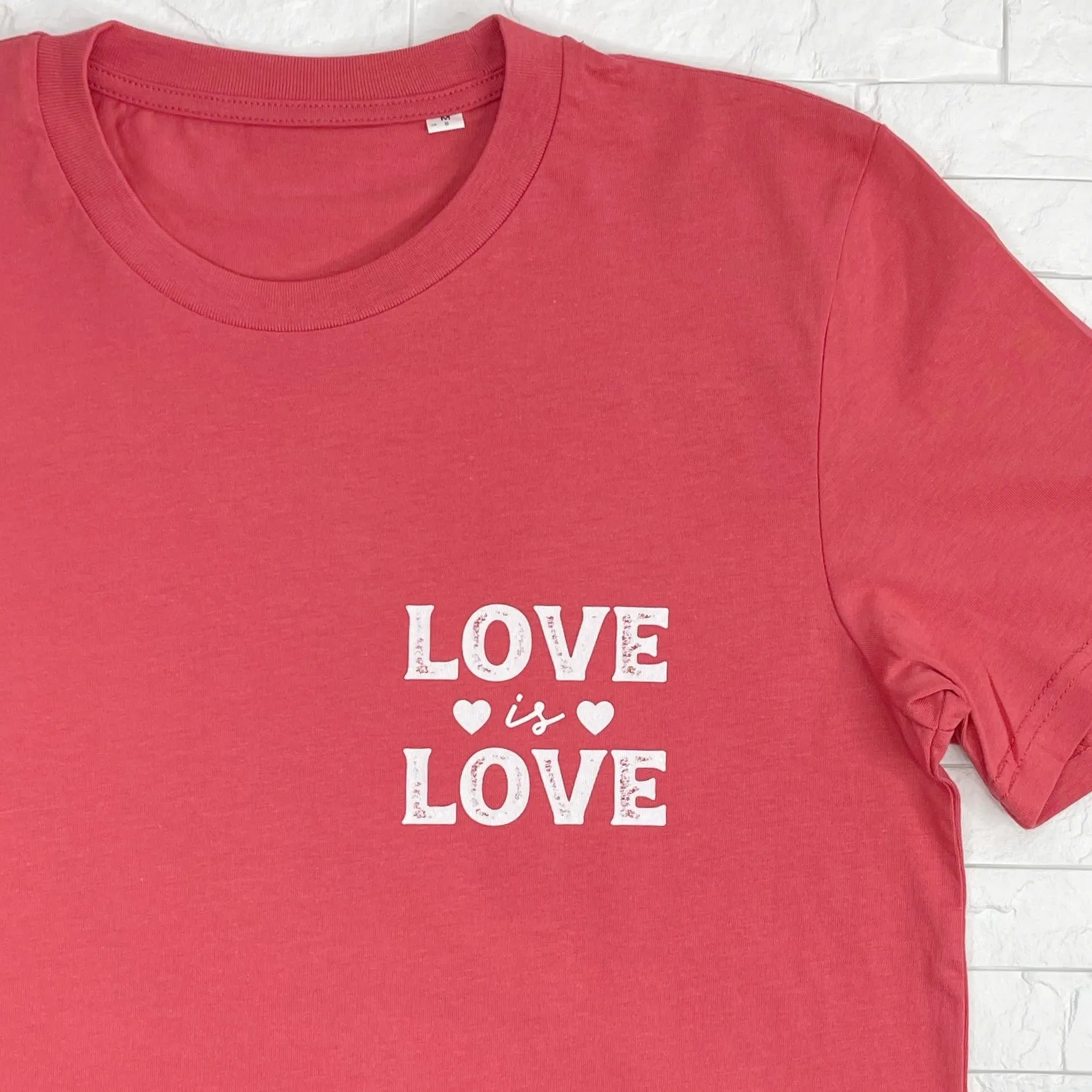 Love Is Love Coral T Shirt