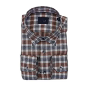 Luxe Peached Flannel Plaid in Burned Orange