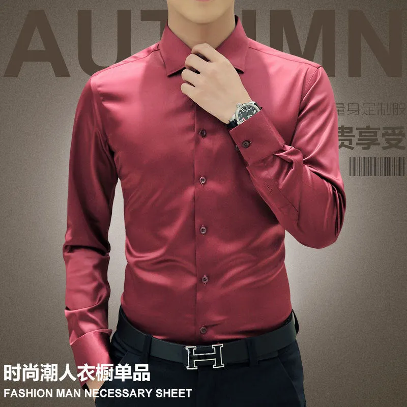Luxury Shirts Wedding Long Sleeve Dress