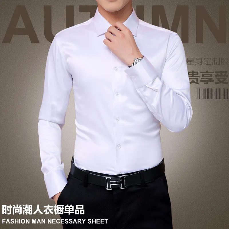 Luxury Shirts Wedding Long Sleeve Dress