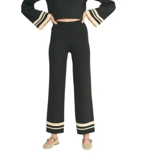 Maeve Border Striped Knit Pants