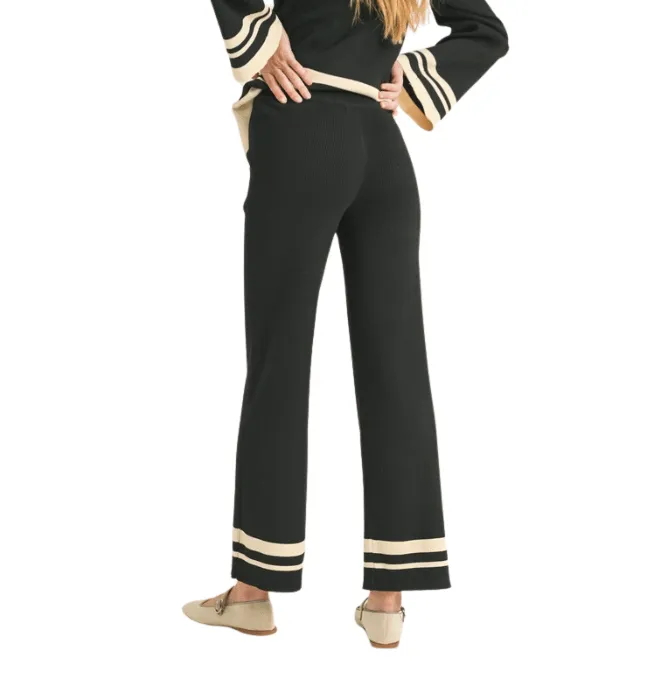 Maeve Border Striped Knit Pants