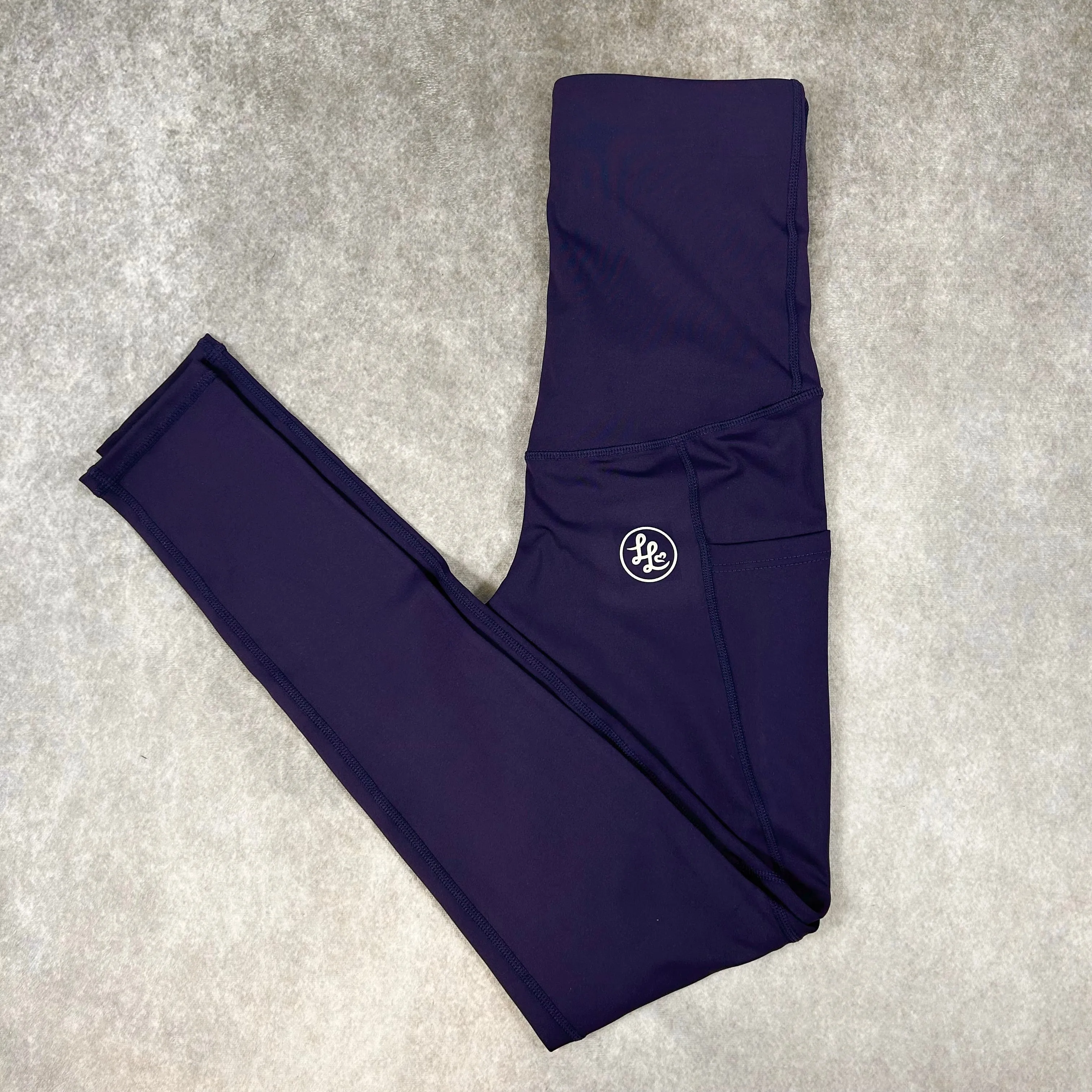 Magenta Blue Super Wide Waistband Side Pocket ACTIVE Leggings