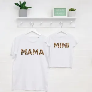 Mama And Mini Animal Print T Shirt Set