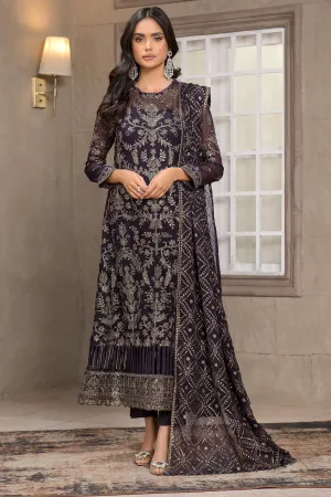 Maria B Embroidered Black Pakistani Kameez and Trouser Party Wear