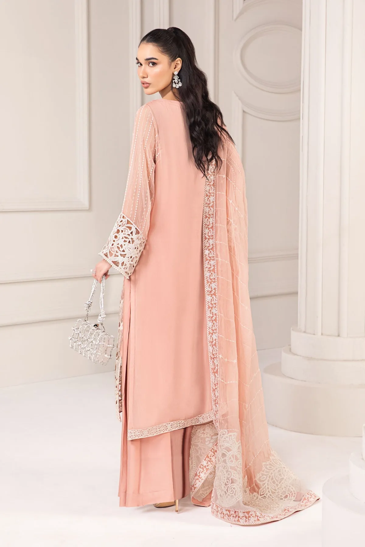Maria B Pakistani Party Dress in Kameez Trouser Style