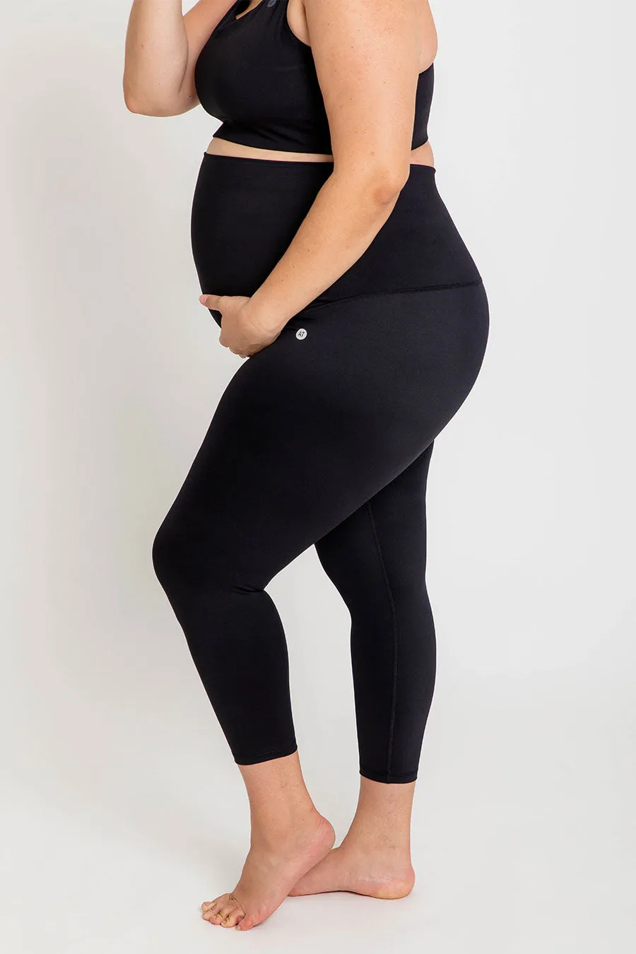 Maternity Support 7/8 Length Legging - Black
