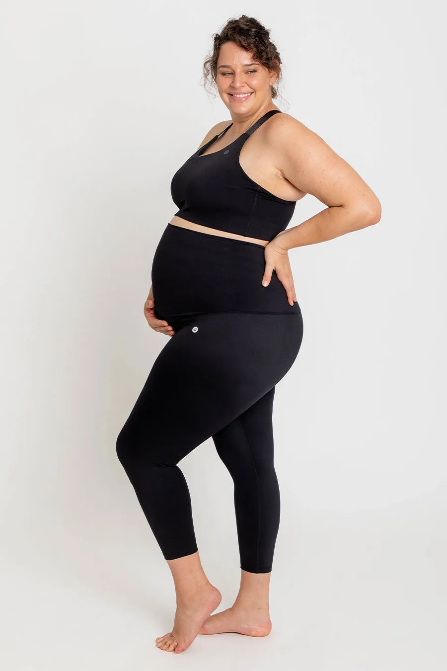 Maternity Support 7/8 Length Legging - Black