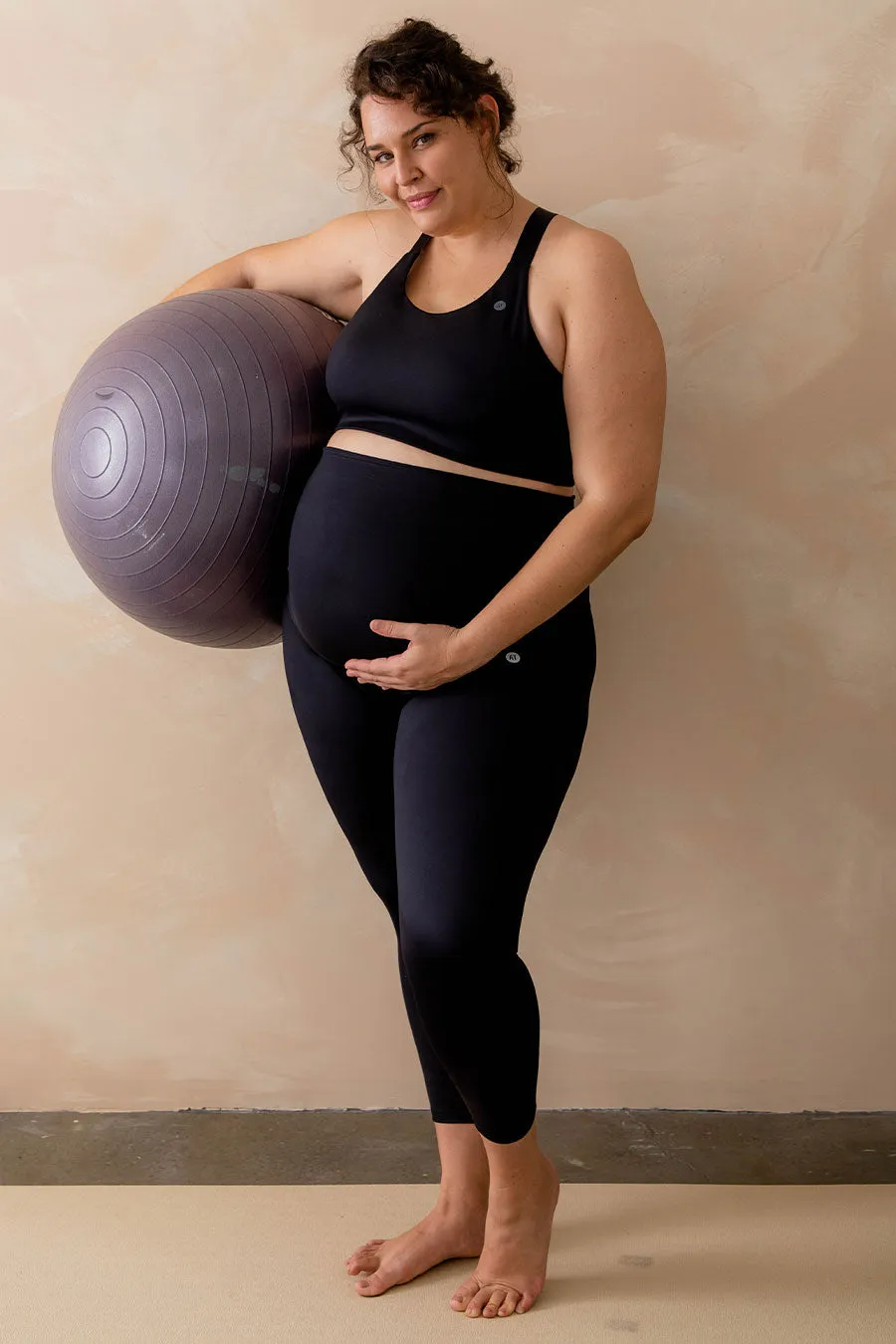 Maternity Support 7/8 Length Legging - Black