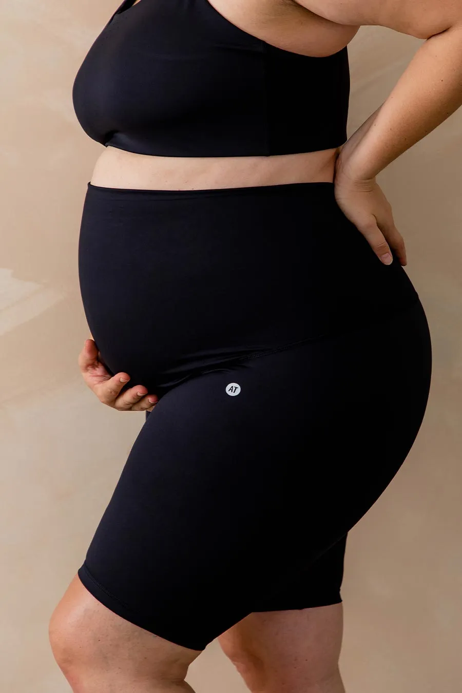 Maternity Support Bike Short - Black