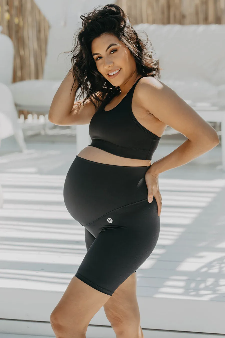Maternity Support Bike Short - Black