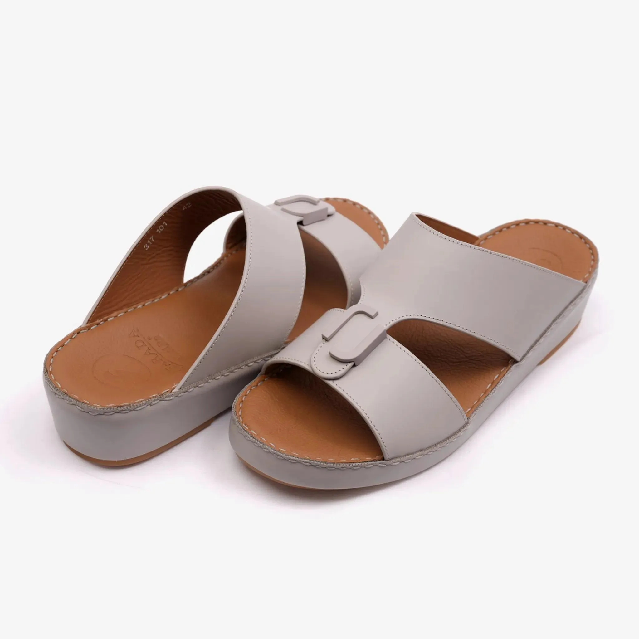 MATTE CLASSIC DAVINCI ARABIC SANDALS LIGHT-GREY