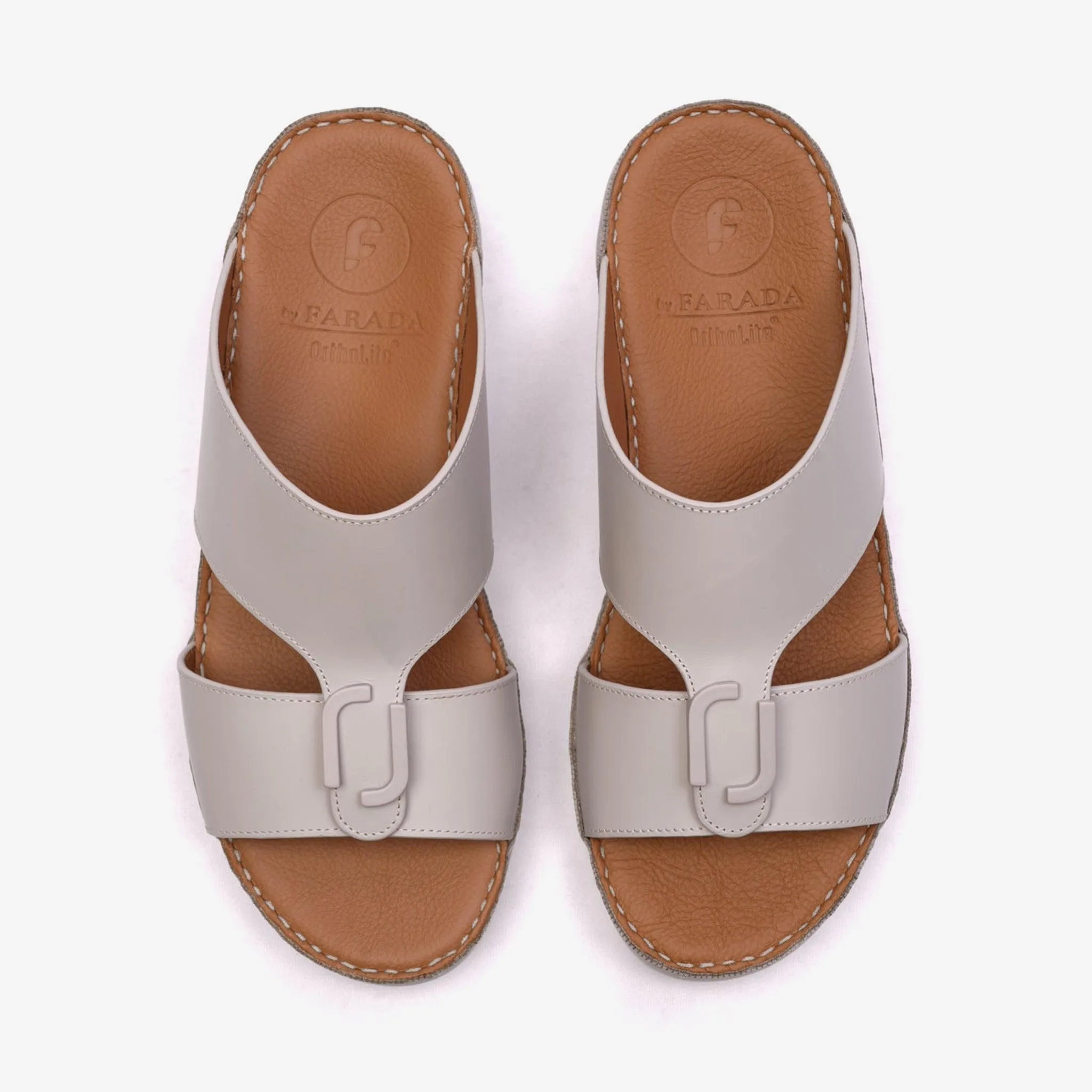 MATTE CLASSIC DAVINCI ARABIC SANDALS LIGHT-GREY