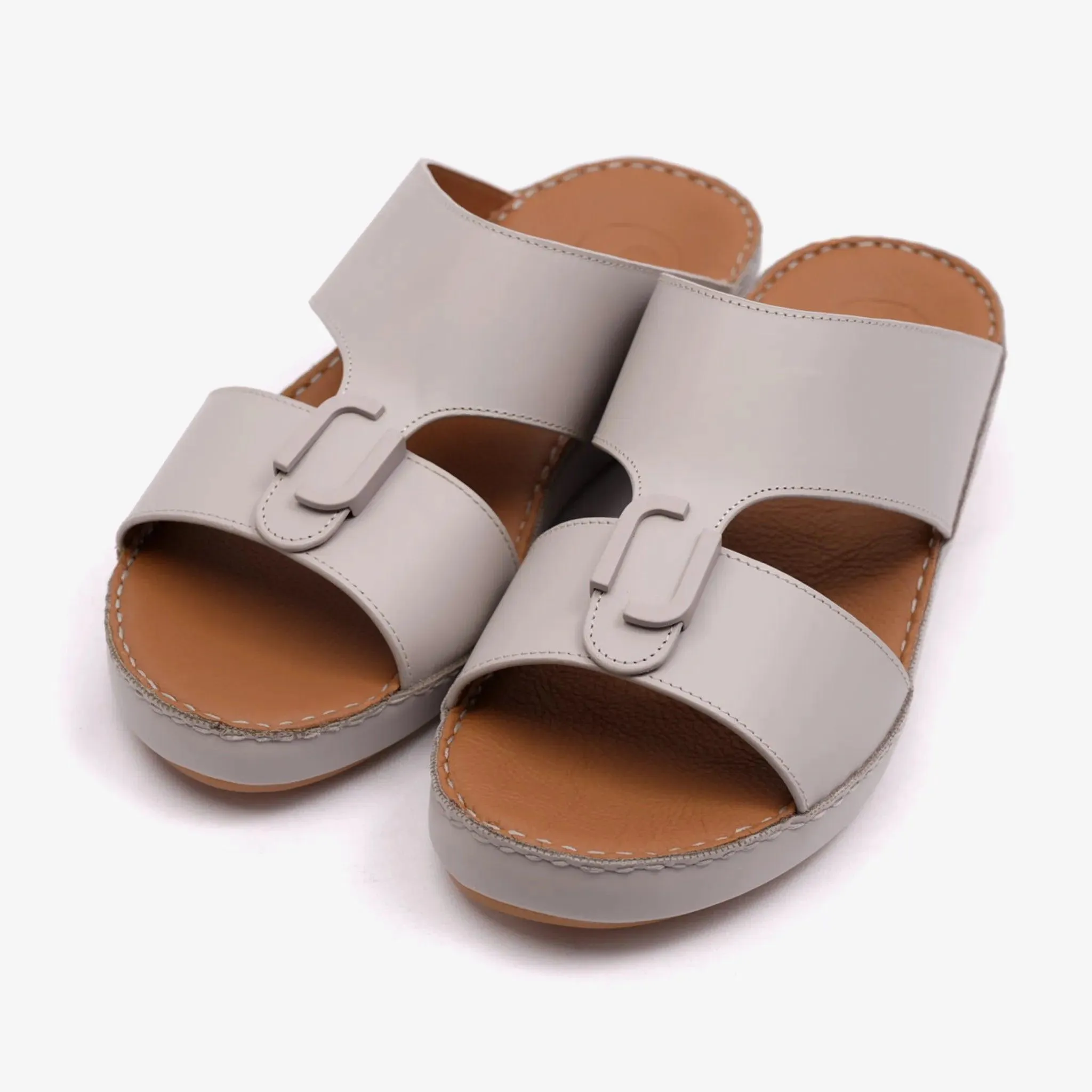 MATTE CLASSIC DAVINCI ARABIC SANDALS LIGHT-GREY