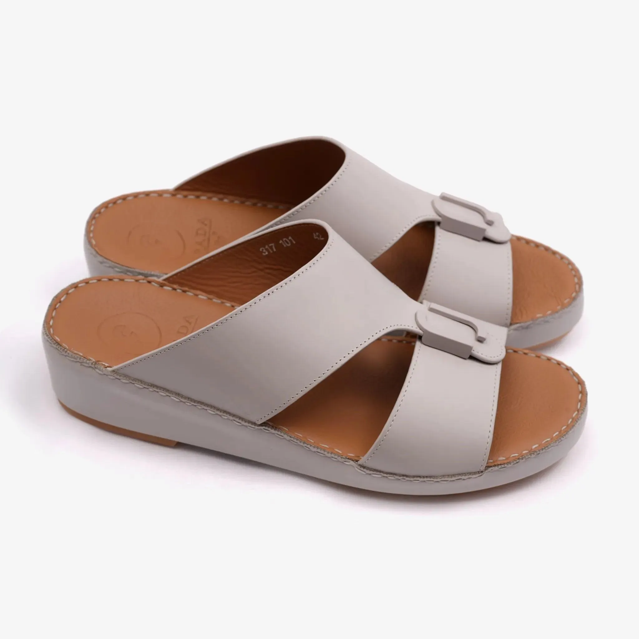 MATTE CLASSIC DAVINCI ARABIC SANDALS LIGHT-GREY
