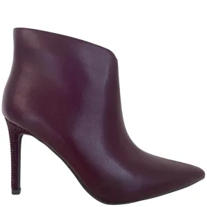 Menbur Burgundy Stiletto Sparkly Heel Boots