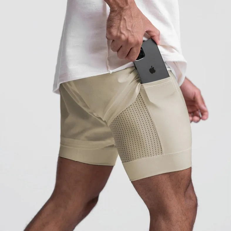 Men's Built In Compression Workout Shorts