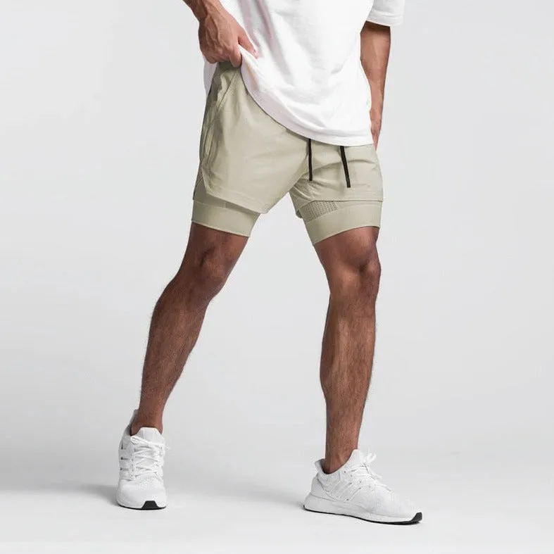 Men's Built In Compression Workout Shorts