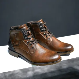 Men's Light Lace Up Ankle Boots Up To Size 15