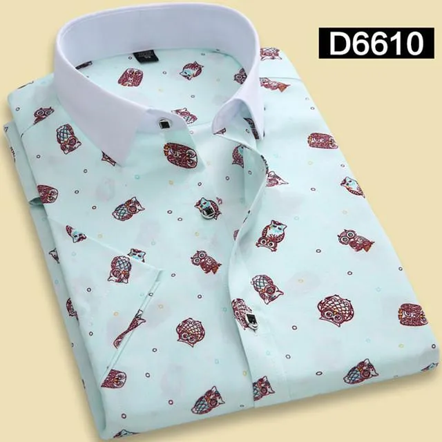 Men's Print Dress Shirt In 10 Colors And Styles