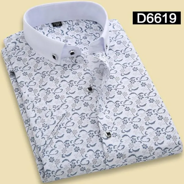 Men's Print Dress Shirt In 10 Colors And Styles