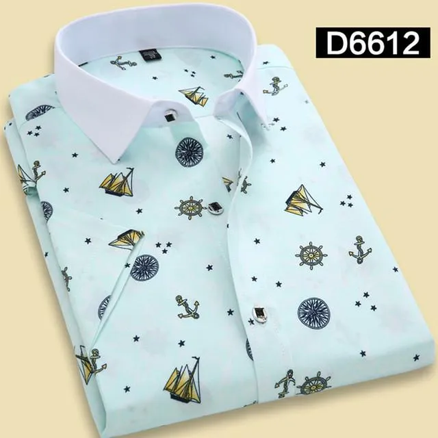 Men's Print Dress Shirt In 10 Colors And Styles