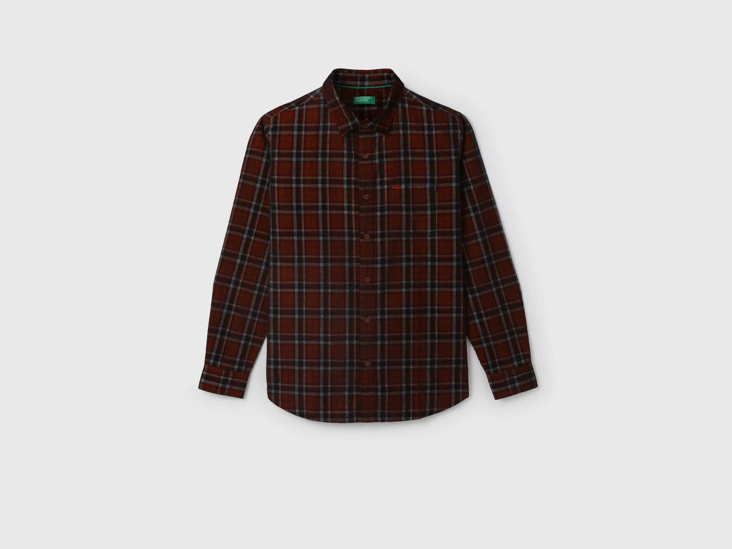 Men's Regular Fit Spread Collar Checked Shirts