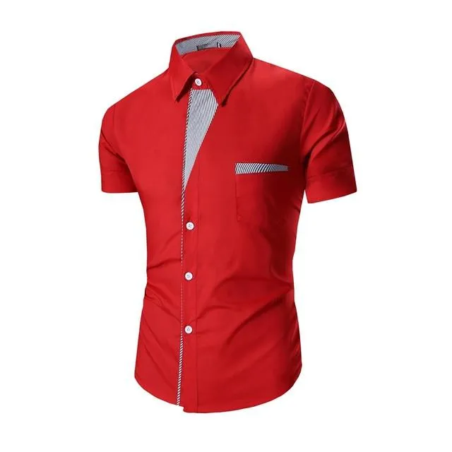 Men's Short Sleeve Fashion Dress Shirt