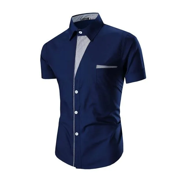 Men's Short Sleeve Fashion Dress Shirt