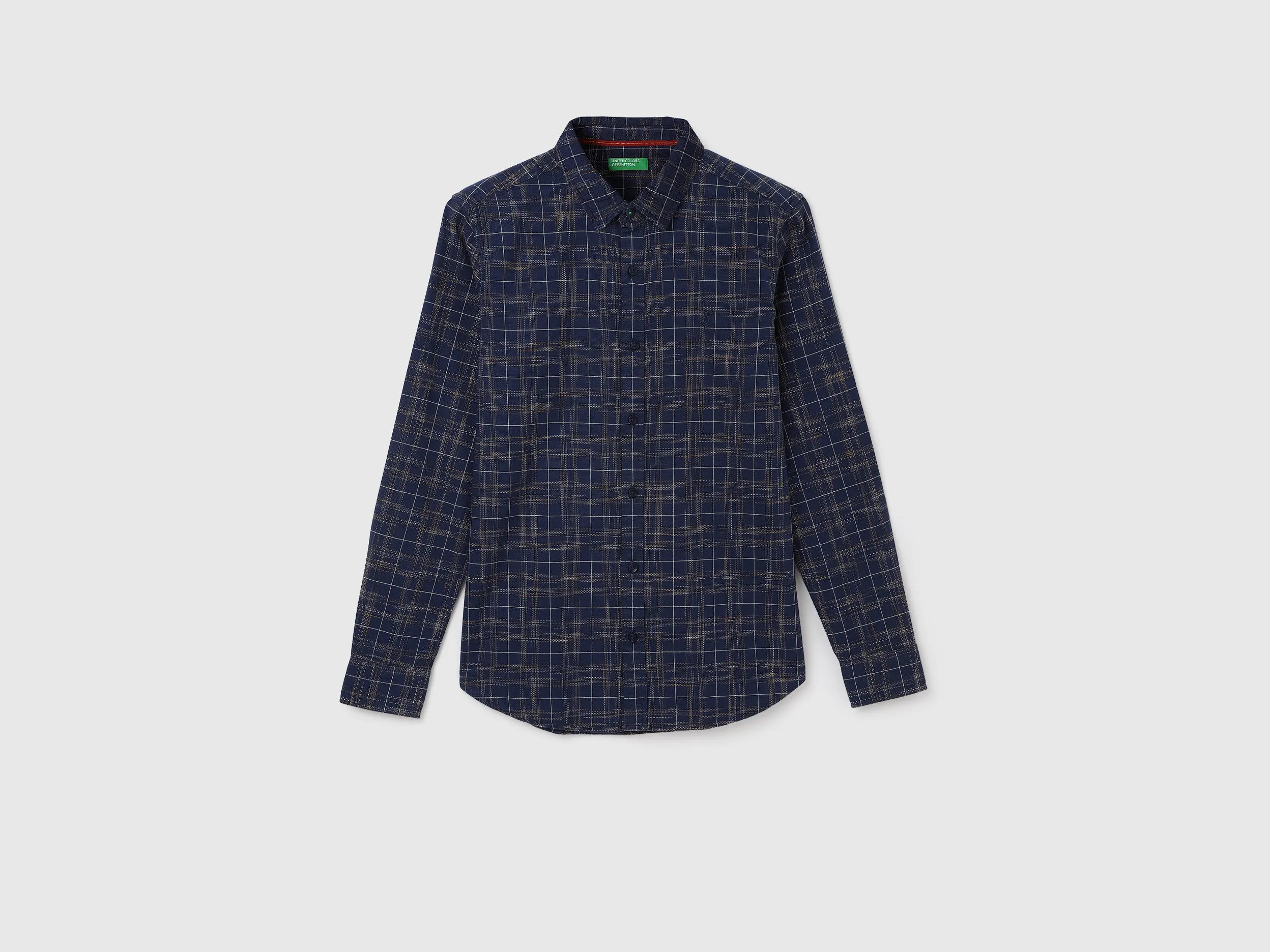 Men's Slim Fit Spread Collar Checked Shirts