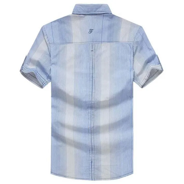 Men's Striped High Fashion Short Sleeve Shirt Up to 2XL