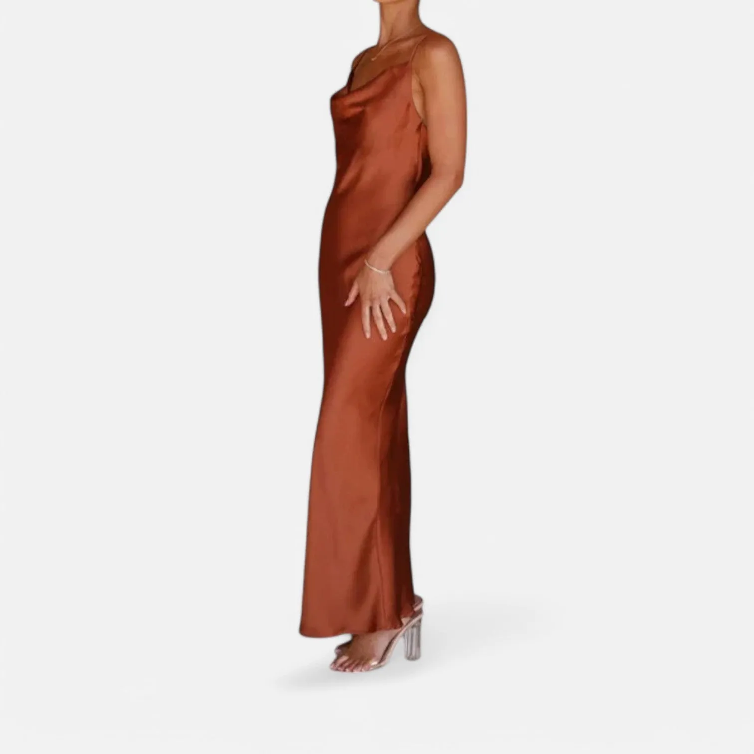 Monacogents | Satin Cowl Maxi – Sultry Silhouette, Effortless Elegance