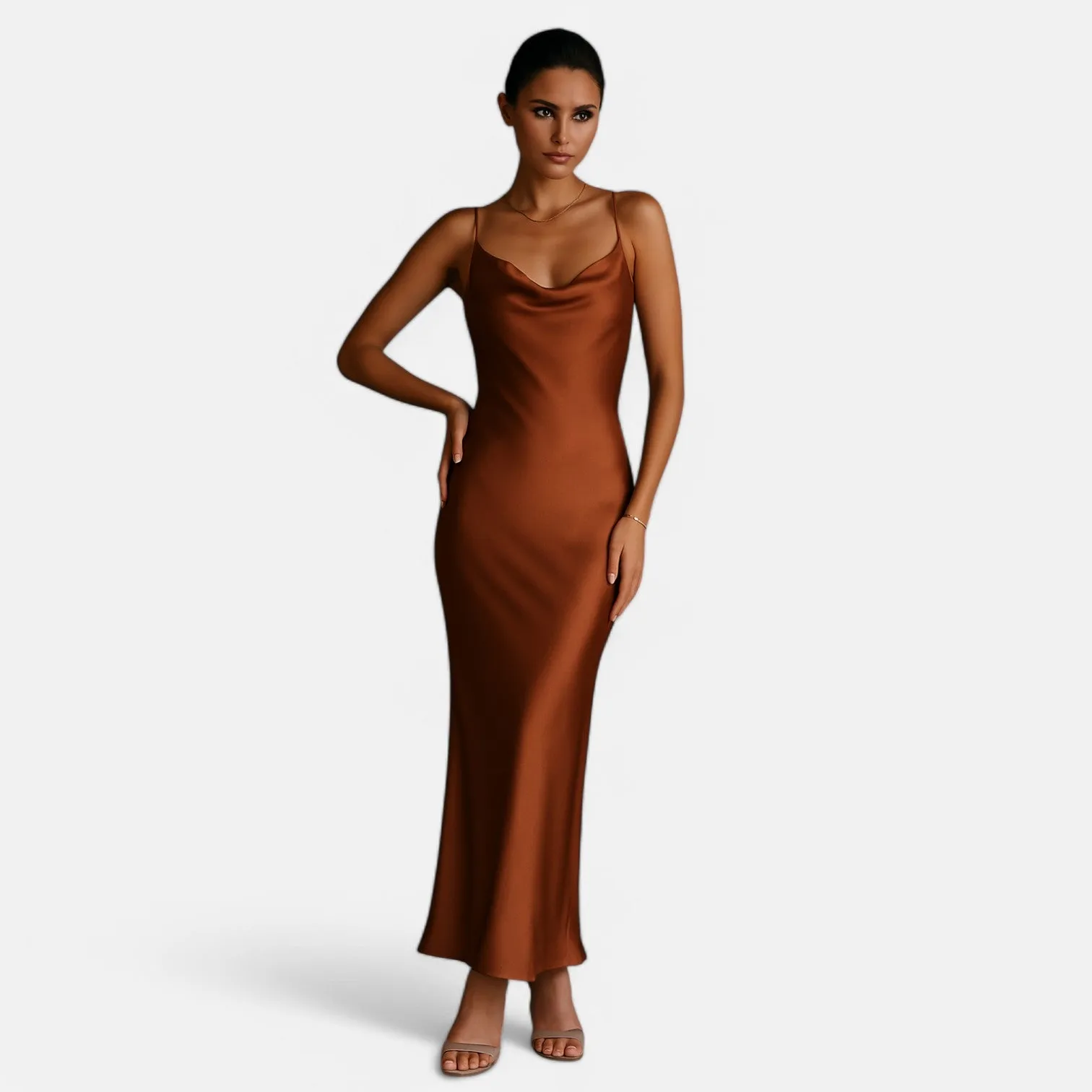 Monacogents | Satin Cowl Maxi – Sultry Silhouette, Effortless Elegance