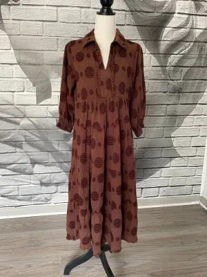 Monica Midi Dress in Chocolate