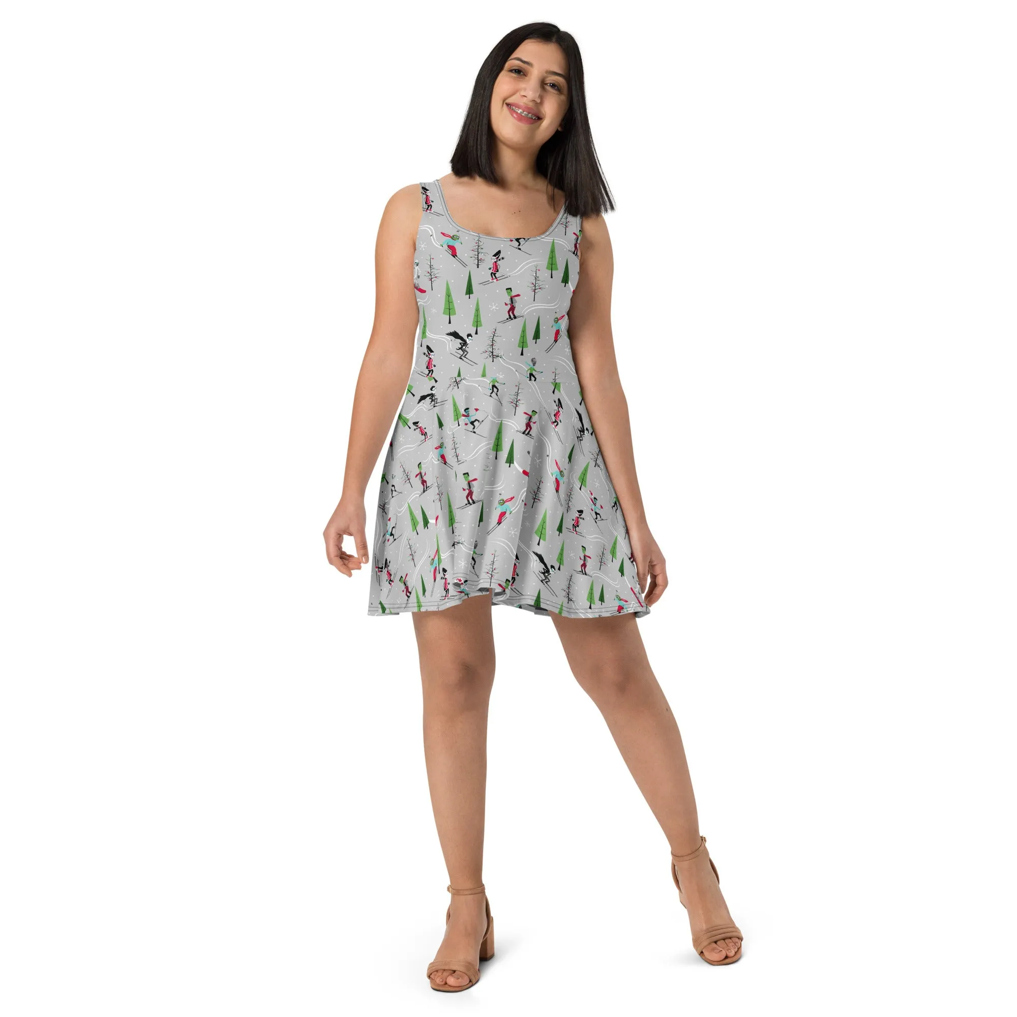 Monster Ski Creepmas Skater Dress
