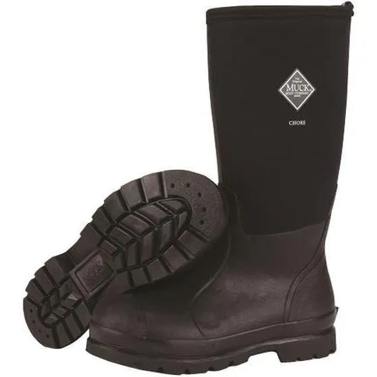 Muck Men's Chore Tall 17" Waterproof Rubber Work Boot - Black - CHH-000A