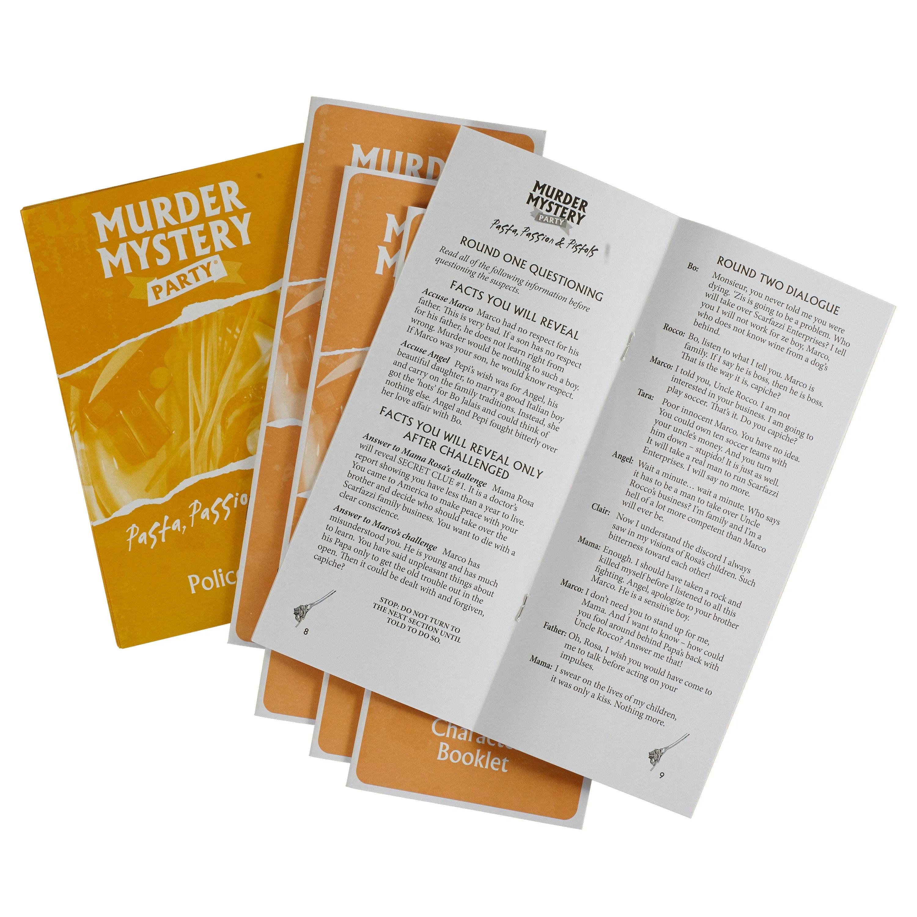 Murder Mystery Party Game - Pasta, Passion and Pistols