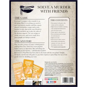 Murder Mystery Party Game - Pasta, Passion and Pistols
