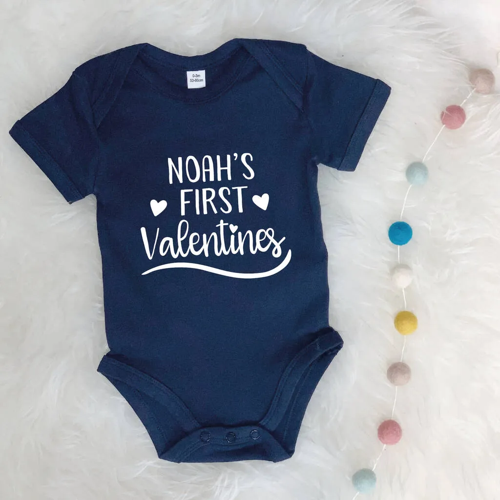 My First Valentines Day Personalised Baby Outfit