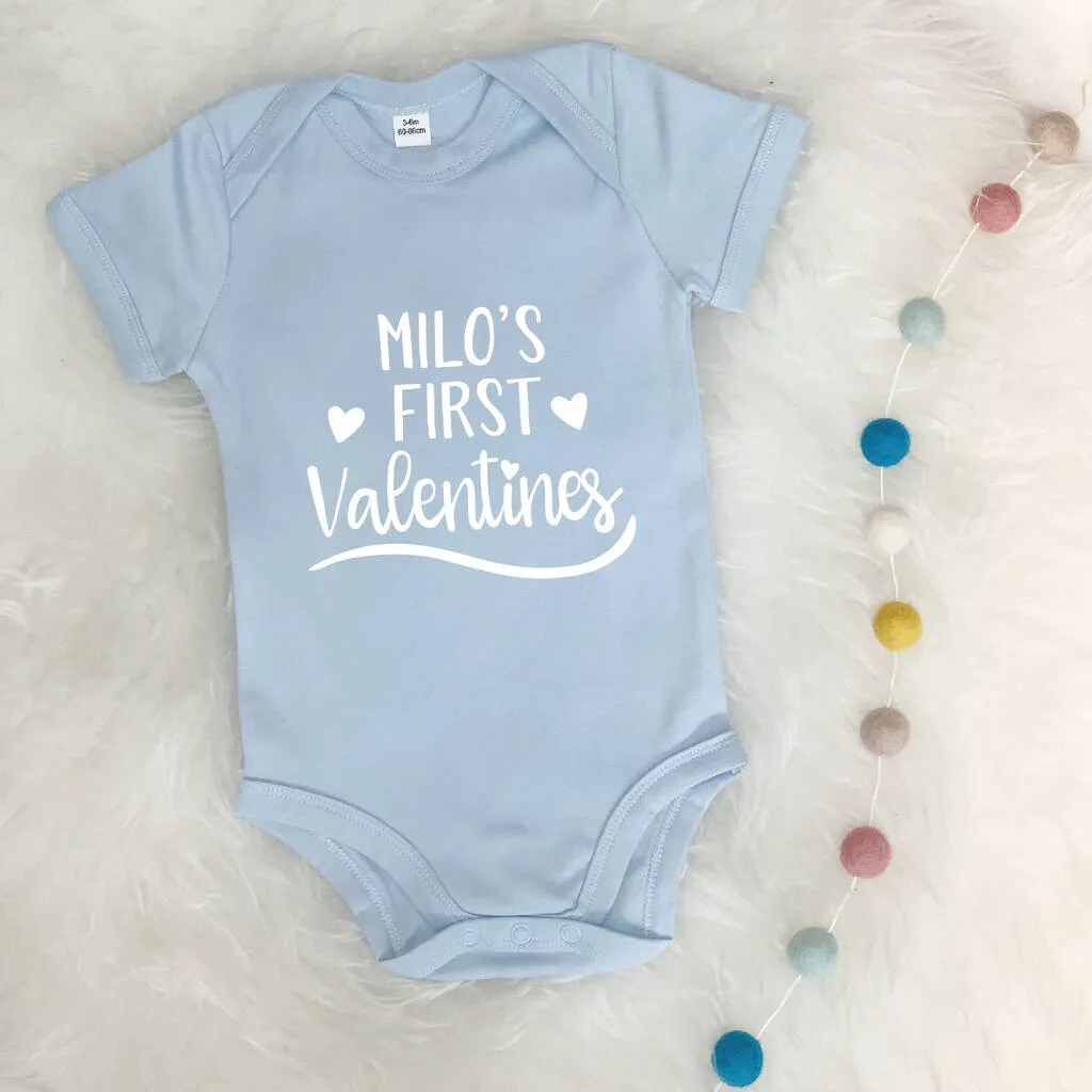 My First Valentines Day Personalised Baby Outfit