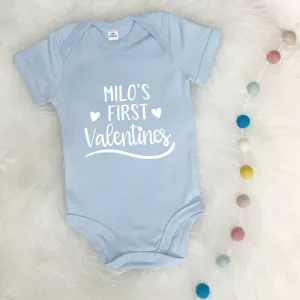 My First Valentines Day Personalised Baby Outfit