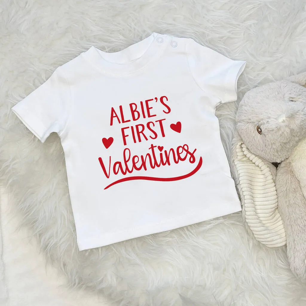 My First Valentines Day Personalised Baby Outfit