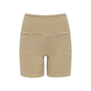 Neutral Stripe Midi Bike Short